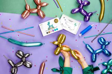 Kit 30 Ballons métalliques à modeler avec pompe - 130 cm