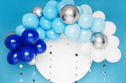 10 Ballons de baudruche - argent métallisé