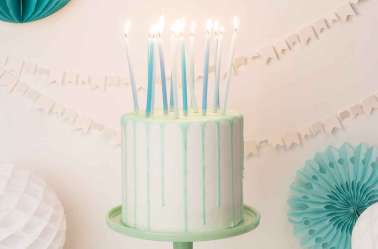 16 Bougies nuances de bleu