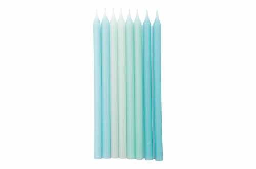 Bougies nuances de turquoise