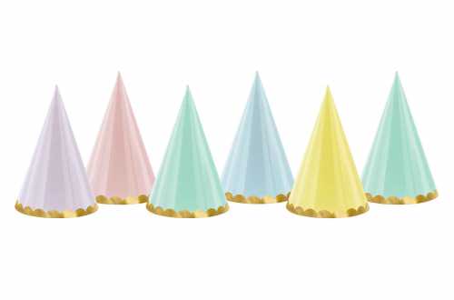 6 Chapeaux de fête – mix pastel