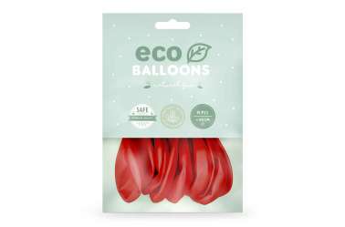 10 Ballons de baudruche -  rouge coquelicot pastel