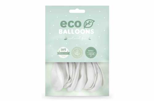 10 Ballons de baudruche - blanc pur pastel