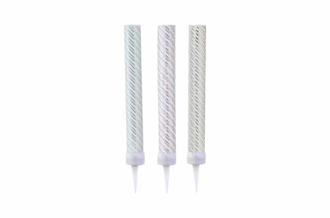 Fontaines gâteaux pastels à flamme dorée