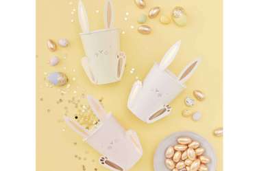 8 Gobelets - Lapin de Pâques avec oreilles