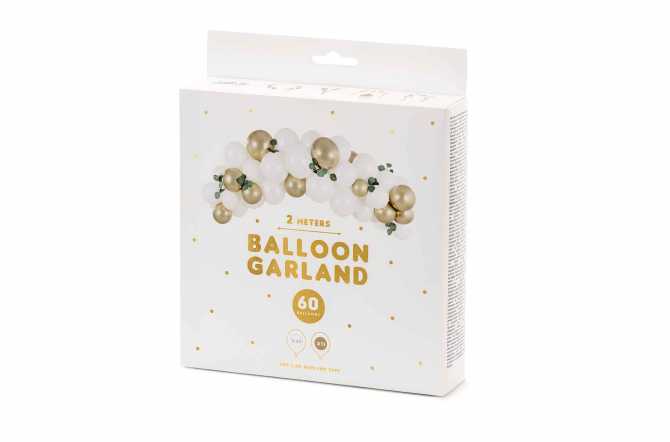 Kit De 80 Ballons Dorés Et Blancs Avec Confettis - Pour Arche De Ballons, Mariage, Anniversaire, Fête - 7