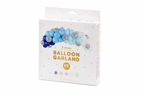 Kit arche de ballons – Bleu (60 ballons)
