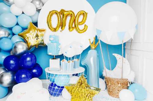 Kit arche de ballons – Bleu (60 ballons)