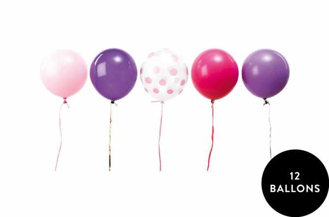 Assortiment de ballons rose et violet