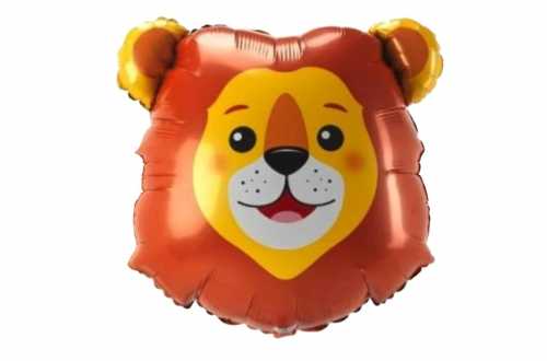 Ballon tête de lion anniversaire cirque et safari