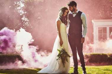 Fumigène pour mariage ou baby shower - Rose