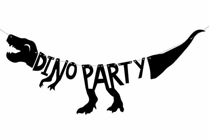 Dino party bannière