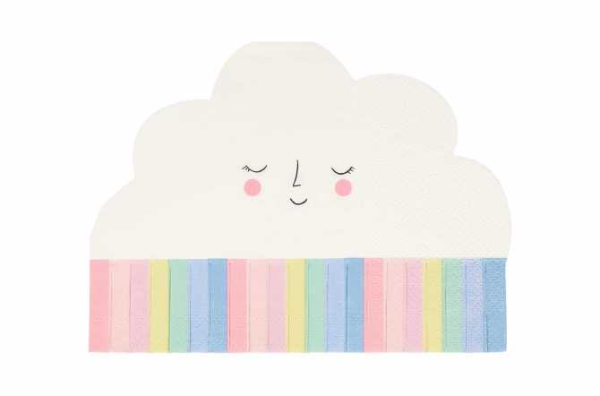 Serviette en papier sous forme de nuage