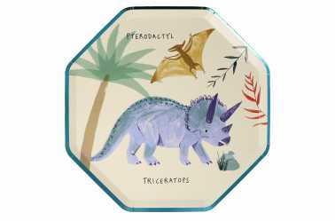Assiettes anniversaire dinosaure