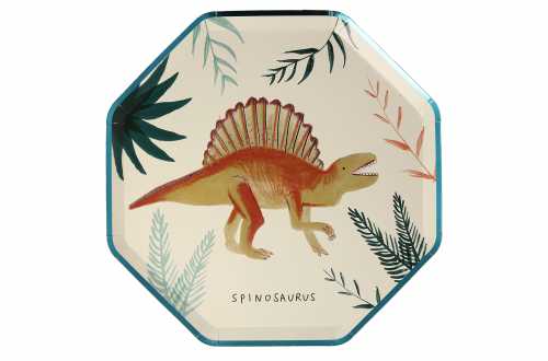 Assiette Spinosaurus anniversaire dinosaures