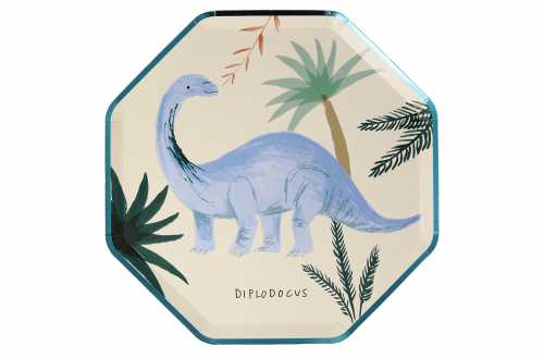 assiette diplodocus anniversaire dinosaures