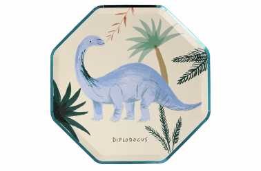 assiette diplodocus anniversaire dinosaures