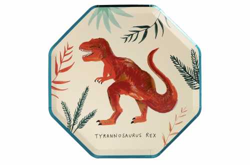 assiettes Tyrannosaurus rex anniversaire dinosaures