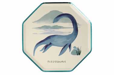 assiettes Plésiosaure anniversaire dinosaures
