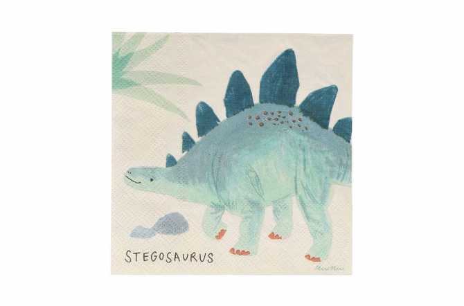 Wnddle Lot De 40 Serviettes En Papier Dinosaure – Thème Anniversaire Dino Enfant – 33 X 33 Cm