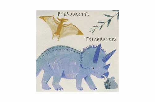 serviette tricératops anniversaire dinosaure