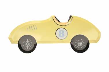 Assiettes Voiture jaune pour fête