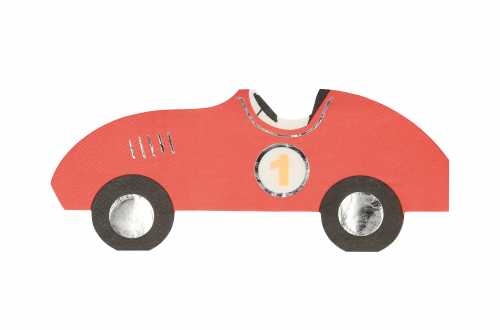 Serviette voiture de course pour anniversaire enfant