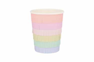 Gobelets Arc en ciel à franges festonnées