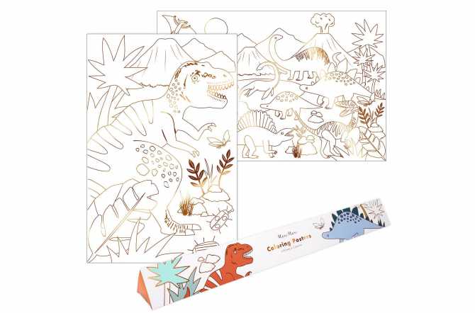 poster dinosaure pour coloriage enfant