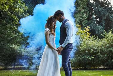 Canon Fumigène bleu pour Révélation de sexe