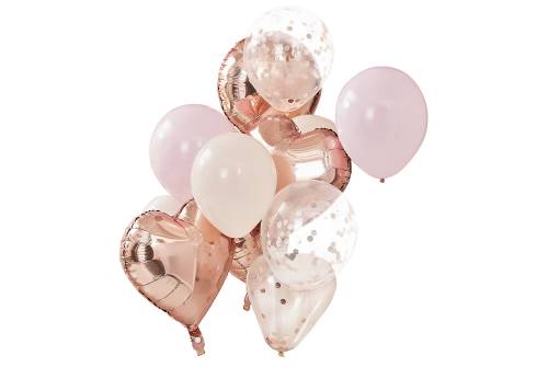 Ballons-Rose-Pois Blancs-Lot De 6 – La Boite à Dragées