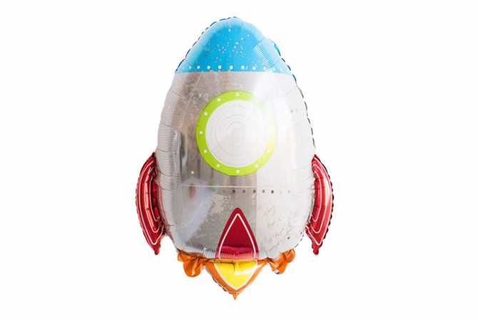 Ballon hélium fusée pour déco anniversaire enfant thème astro