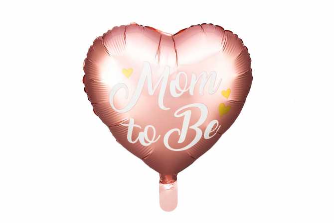 Ballon aluminium Mom to Be rose