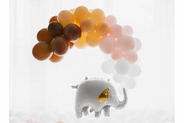 Ballon éléphant blanc de cirque - 61 cm