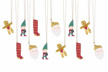 12 Etiquettes cadeaux pour Noël - Santa Gift tags