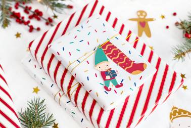 12 Etiquettes cadeaux pour Noël - Santa Gift tags