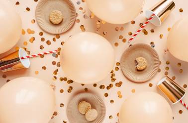 10 Ballons de baudruche écologiques - pêche clair pastel