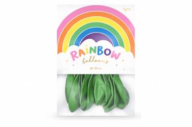 10 Ballons de baudruche vert métallique