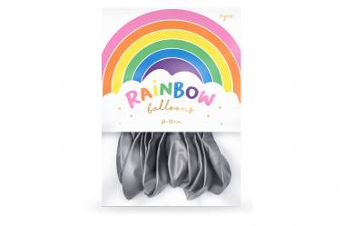 10 Ballons de baudruche gris métallique