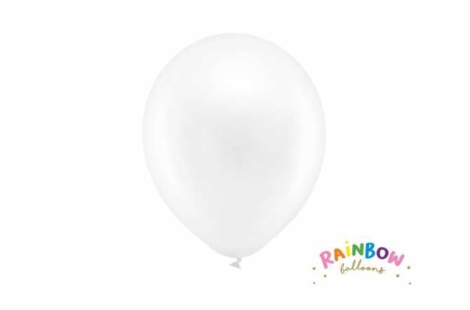 Ballon blanc métallique