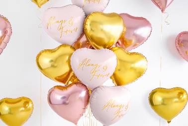 Ballon cœur doré - 45 cm