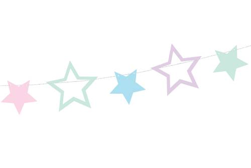 Guirlande étoiles licorne pastel