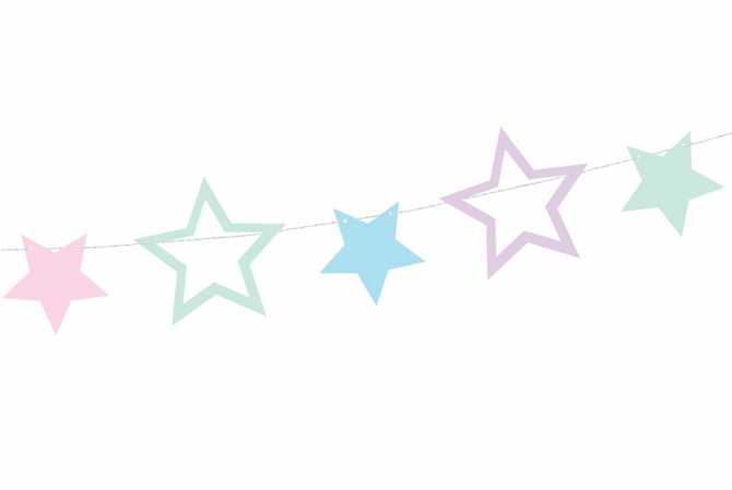 Guirlande étoiles licorne pastel