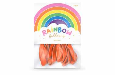 10 Ballons orange métallique