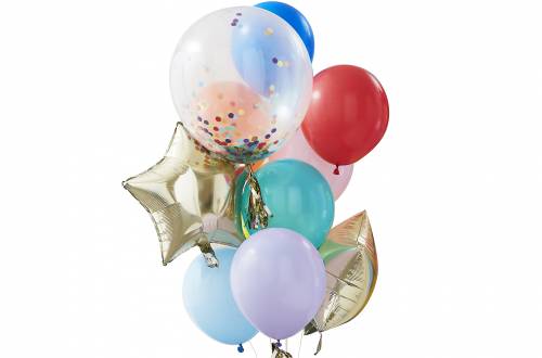 Grappe de ballons multicolore pour anniversaire cirque