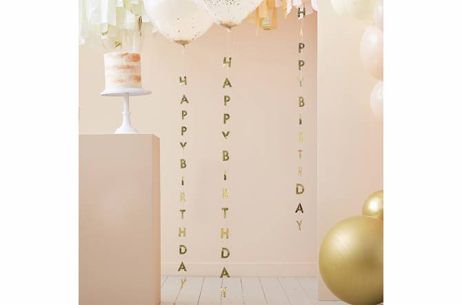 Guirlande Suspension ballons joyeux anniversaire