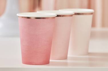 8 Gobelets rose ombré