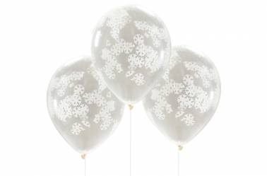 Ballons à confettis et à queue flocon de neige