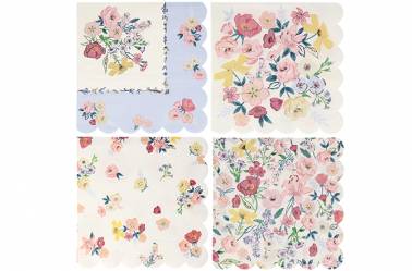 Serviettes table jardin anglais