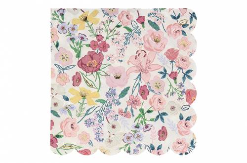 Serviette motifs floraux